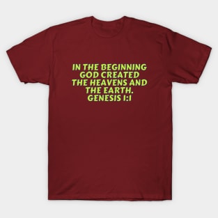 Bible Verse Genesis 1:1 T-Shirt